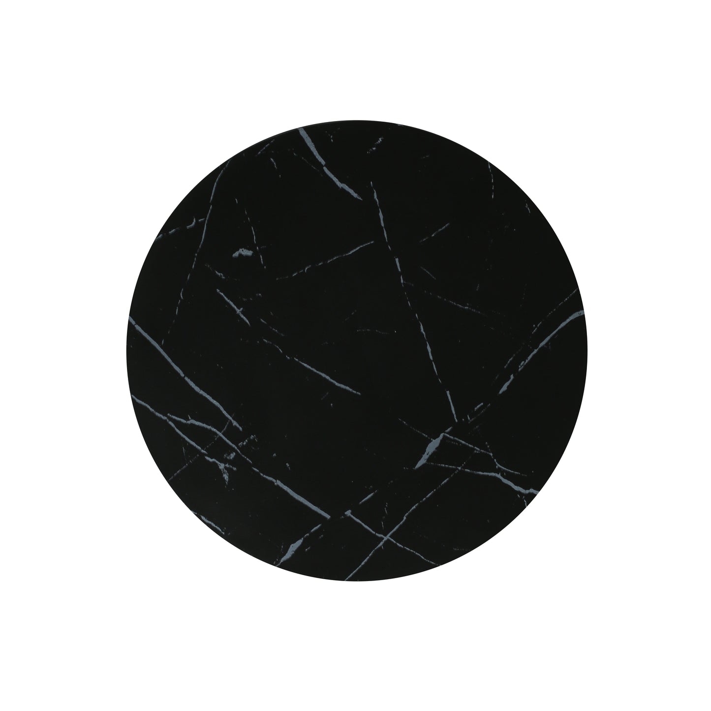 Outdoor Lightweight Concrete MGO Side End Table , Living Room Accent Table,Black Marble