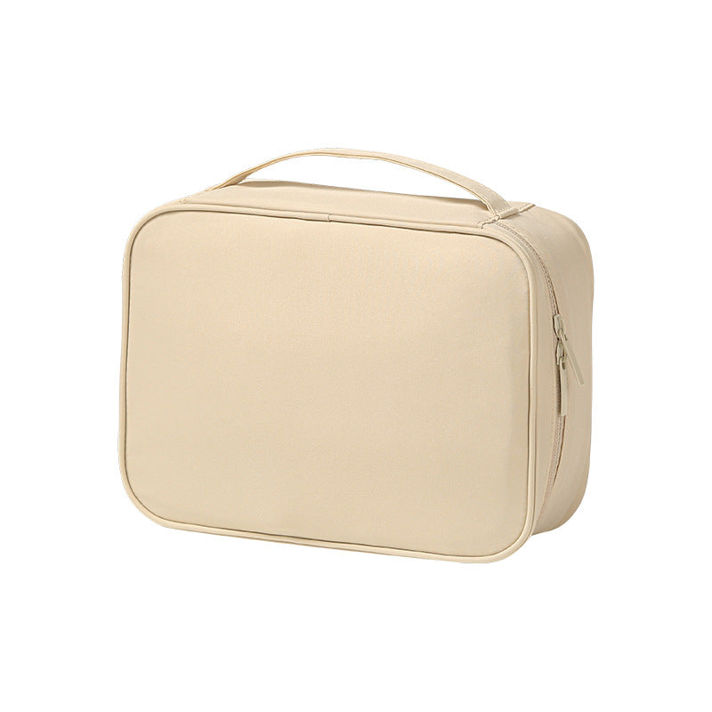 Portable Oxford Cloth Makeup Bag With Dividers