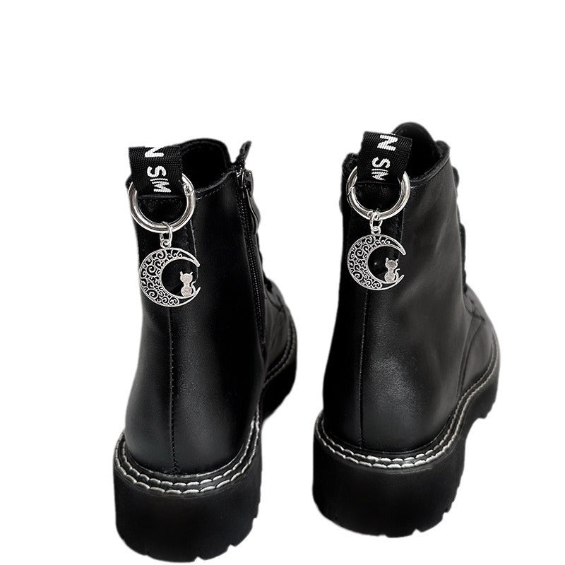 Hollowed-out Circular Moon And Sun Accessories For Martin Boots