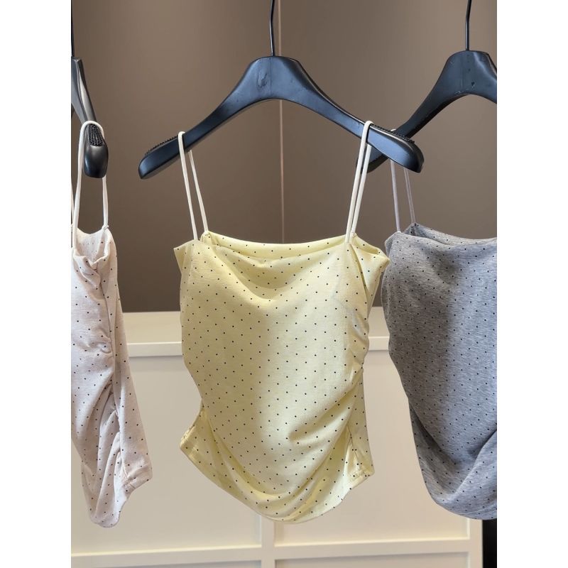 Sleeveless Polka-dot New Inner-and-outerwear Top