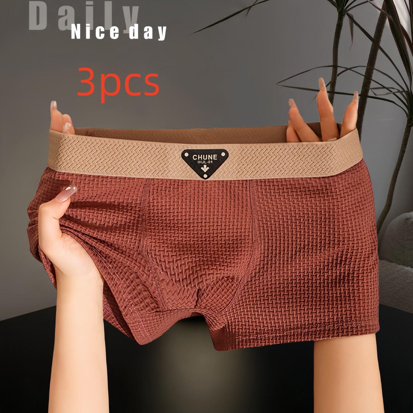 Men's Ice Silk Underwear Fashion Sport Boxer