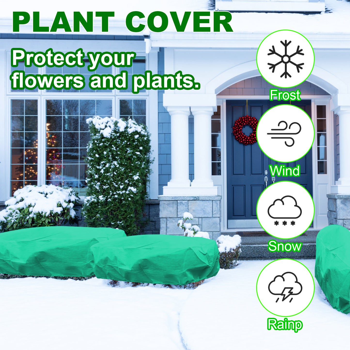 Protective Covers For Flower Boxes, Set Of 2—Winter Insulation For Plants In Pots And Boxes—Garden Accessories Set
