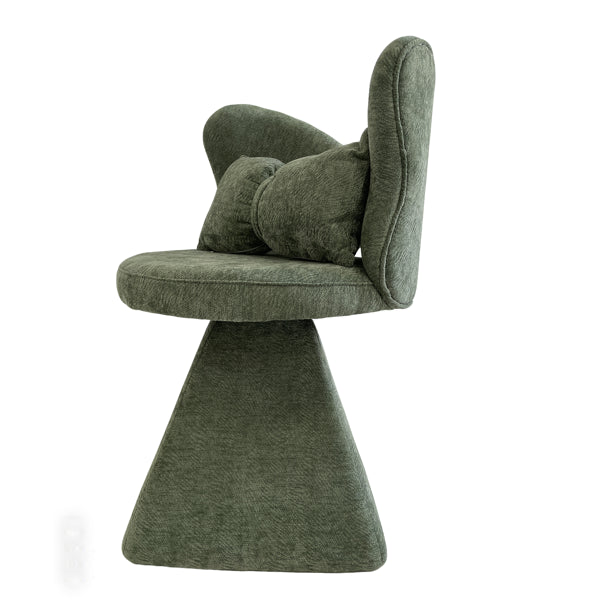Vanity Chair With Butterfly Back,Swivel Accent Chair Dining Chairs,Makeup Stool For Bedroom Dressing Table,Suitable For Living Room,Dining Room,Study,Recreational Areas Green