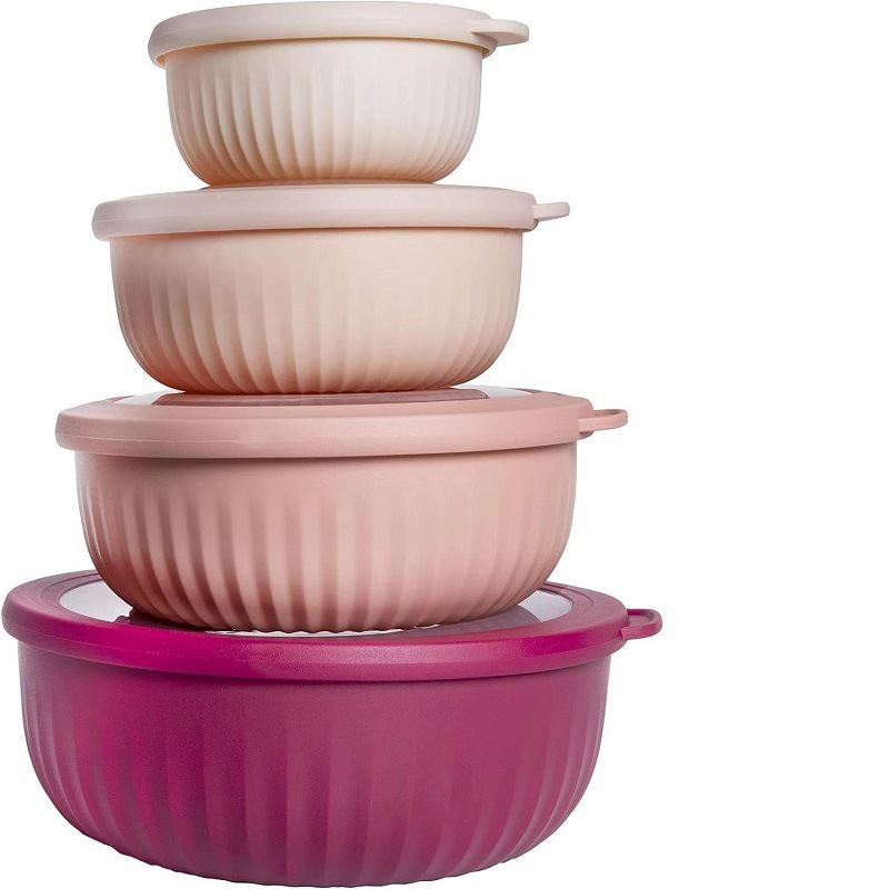Cross-border Best-selling 8-piece Nested Plastic Meal Bowl Set