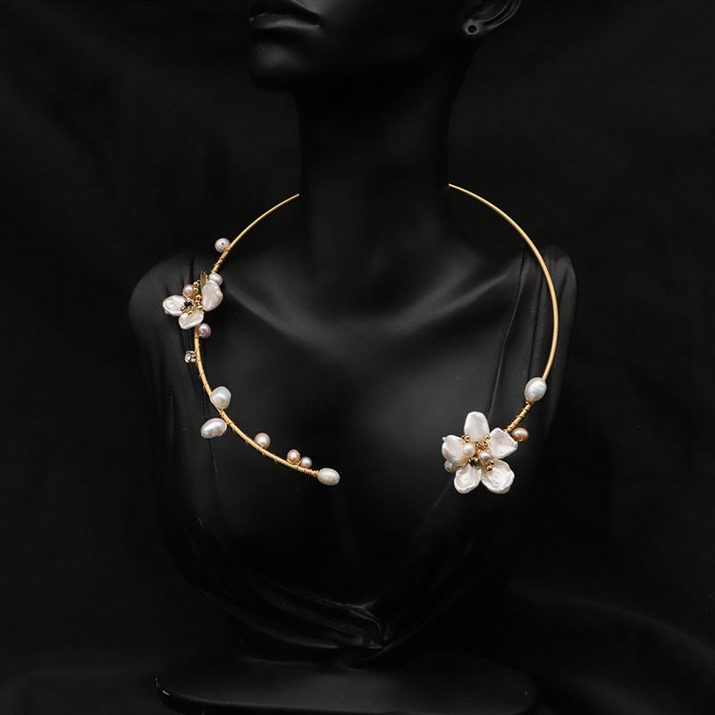 Natural Freshwater Pearl Necklace Party Gift
