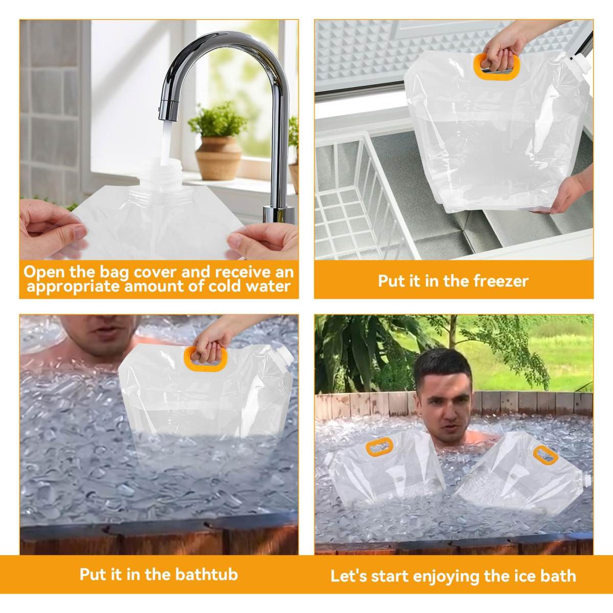 Super Large Ice Bath Bags Cold Bathtub Water Bag 10L Ice Bath Accessories Cold Plunge Accessories Portable Ice Bath Bag,Amazon Is Banned