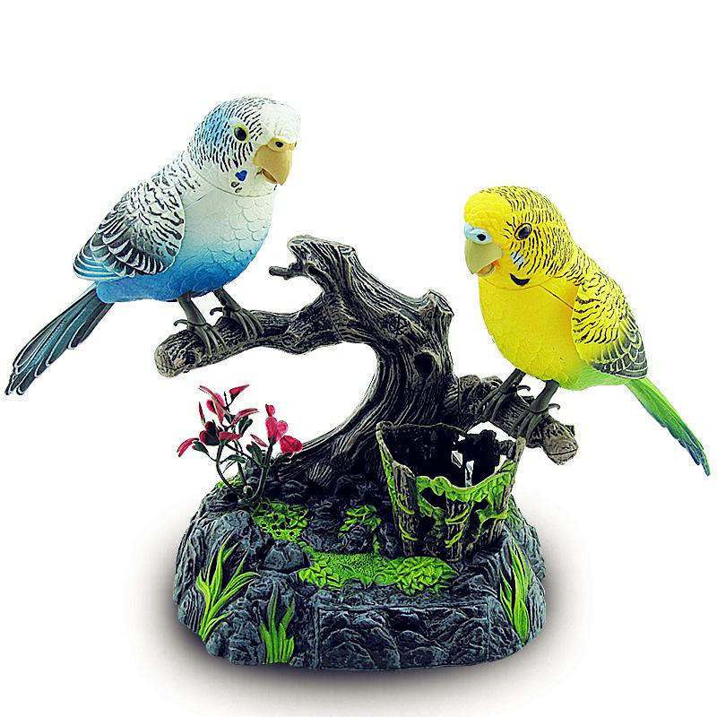 Voice-controlled Double Tiger Parrot Talking Recording Decoration Toys