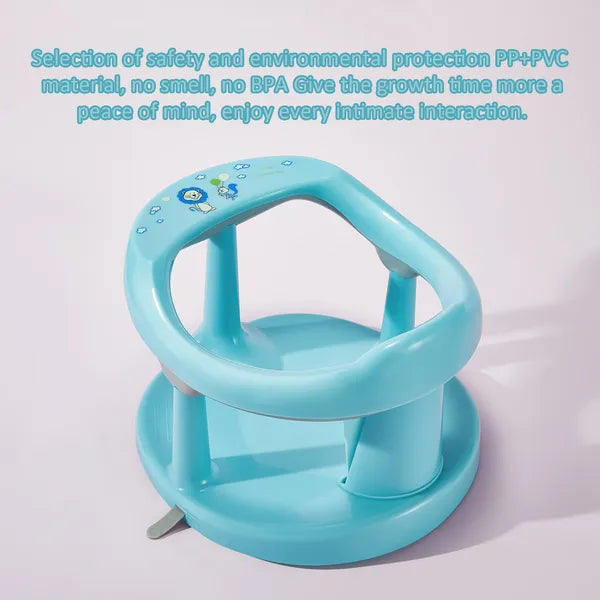 Baby Bath Seat,Baby Bath Chair, Newborn Shower Seat Bathtub Seat Cushion Children's Wrap-Around Shower Chair For 6 Months&Up Cyan