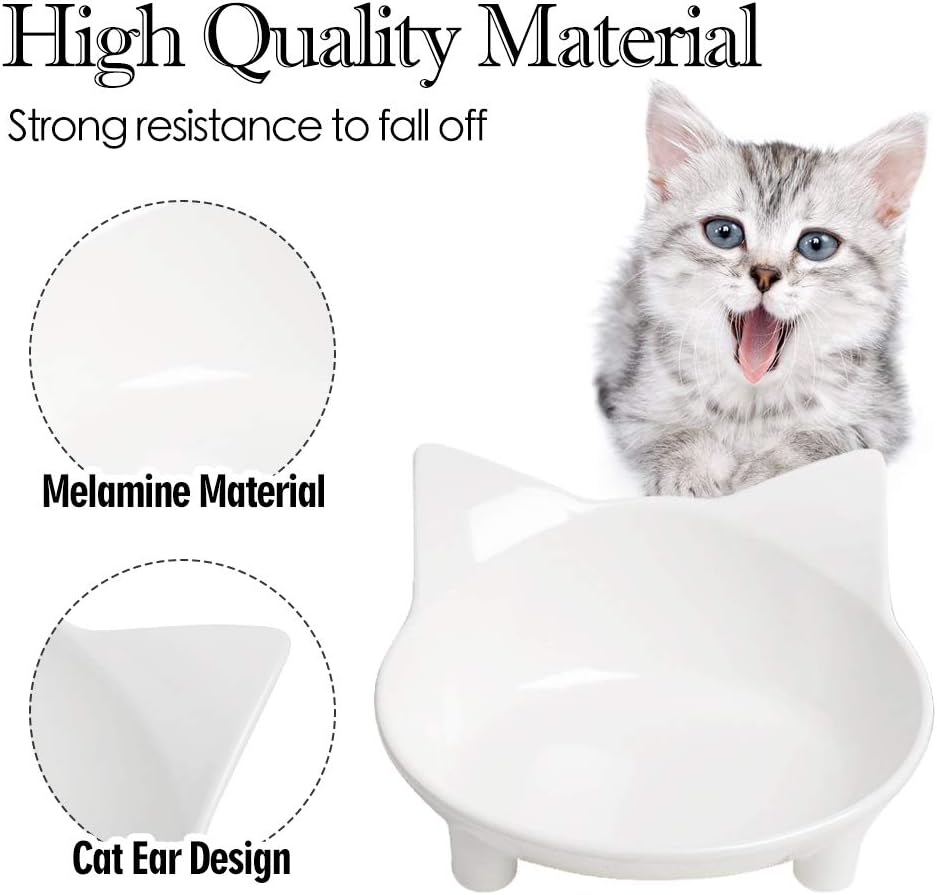 Cat Bowls Non Slip Cat Food Bowls Pet Bowl Shallow Cat Water Bowl To Stress Relief Of Whisker Fatigue Dog Bowl Cat Feeding Wide Bowls For Puppy Cats Small Animals
