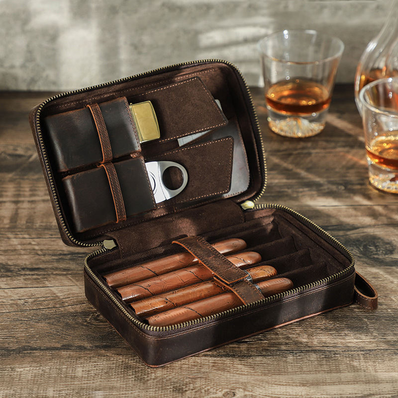 Portable Travel Cigar Bag Storage Case