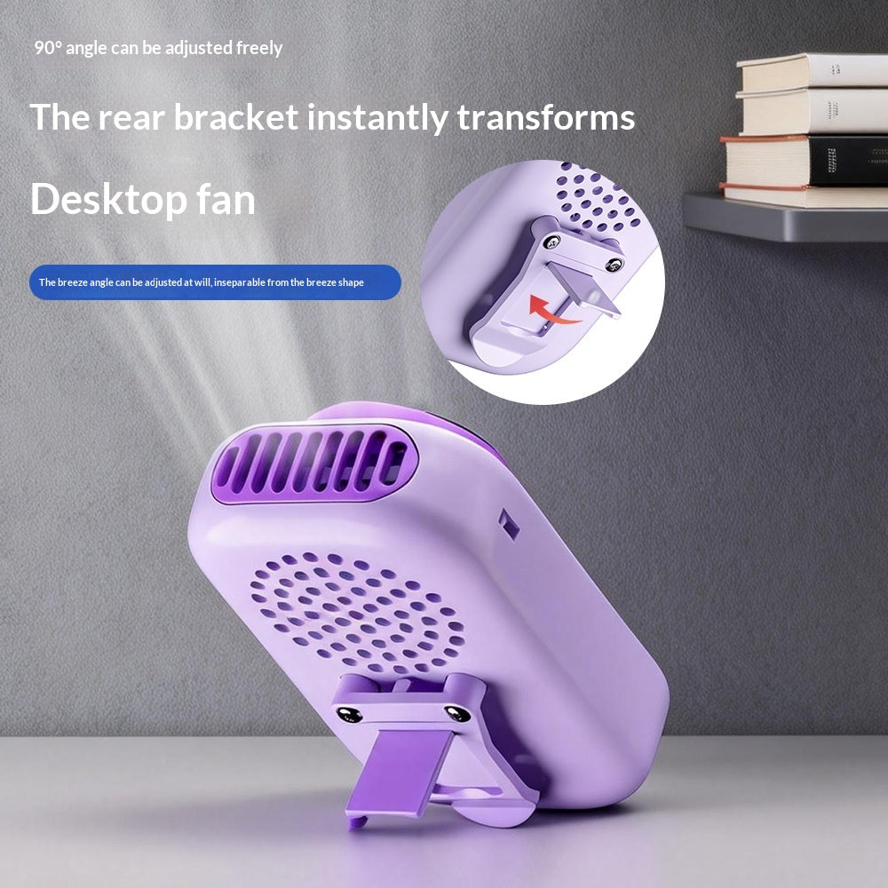 Cooling Outdoor Waist-mounted Fan, Portable Neck-hanging