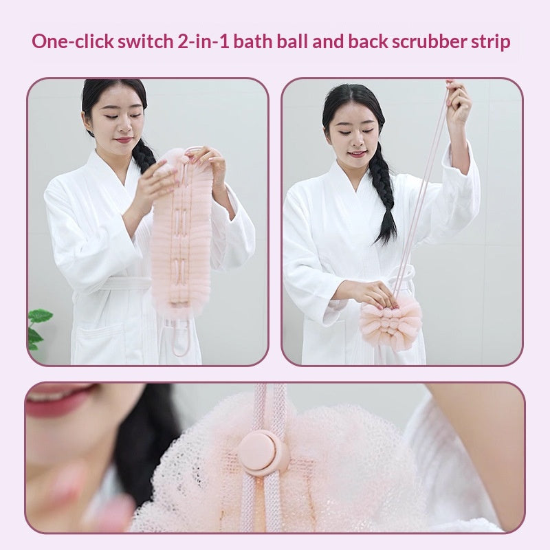 2-in-1 Bath Ball For Back Scrubbing