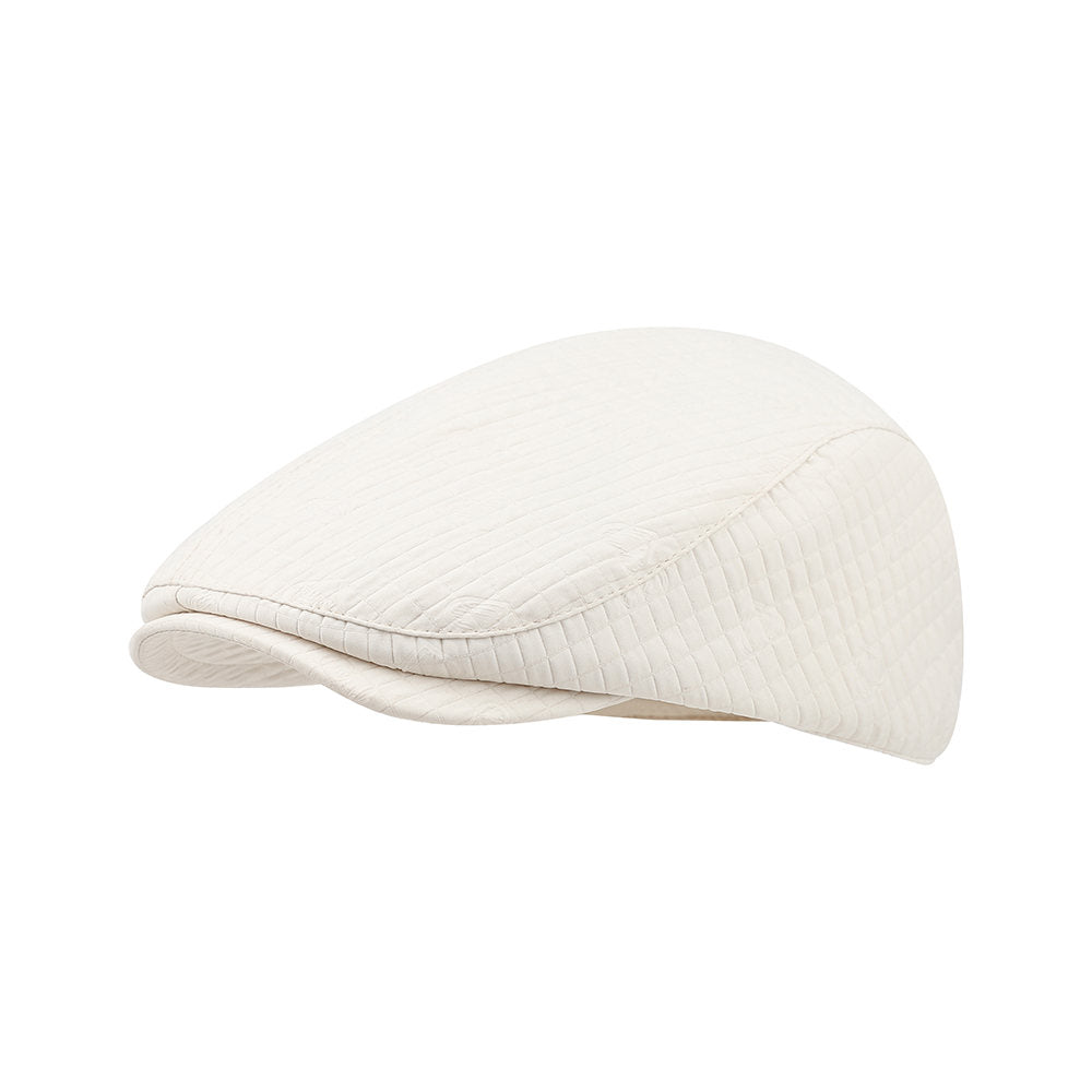 Women's Textured Grid Pattern Dotted Heart British Retro Style Short Brimmed Forward Hat Suitable For Outdoor Outings And Daily Commutes
