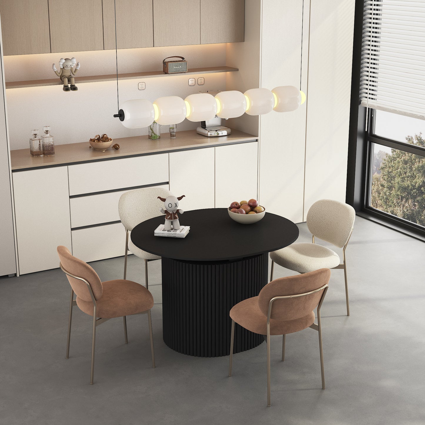 Extendable Foldable Dining Room Table For 1-10 People, Wood Multifunctional Rectangle Expandable Console Kitchen Living Meeting Room Furniture