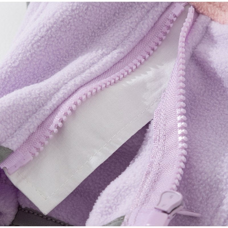 Winter Warm Fleece, Light Outdoor Color-blocking Polar Fleece, Small Dog Warm Four-legged Fleece, Pet Clothing