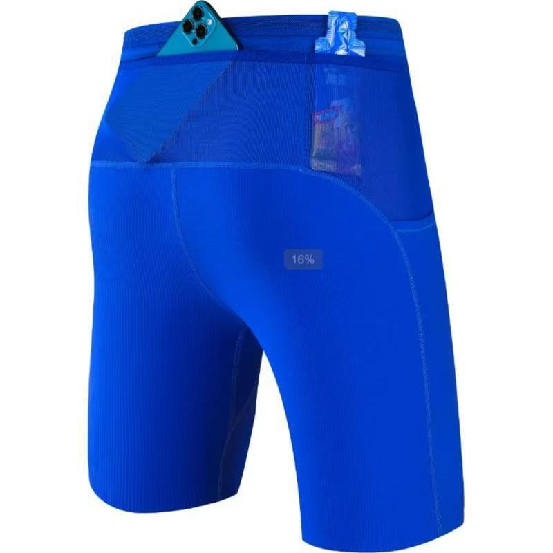 Mens Waist Bag Quick-Dry Sports Pants Tight-Fitting Pocketed Running & Fitness Shorts