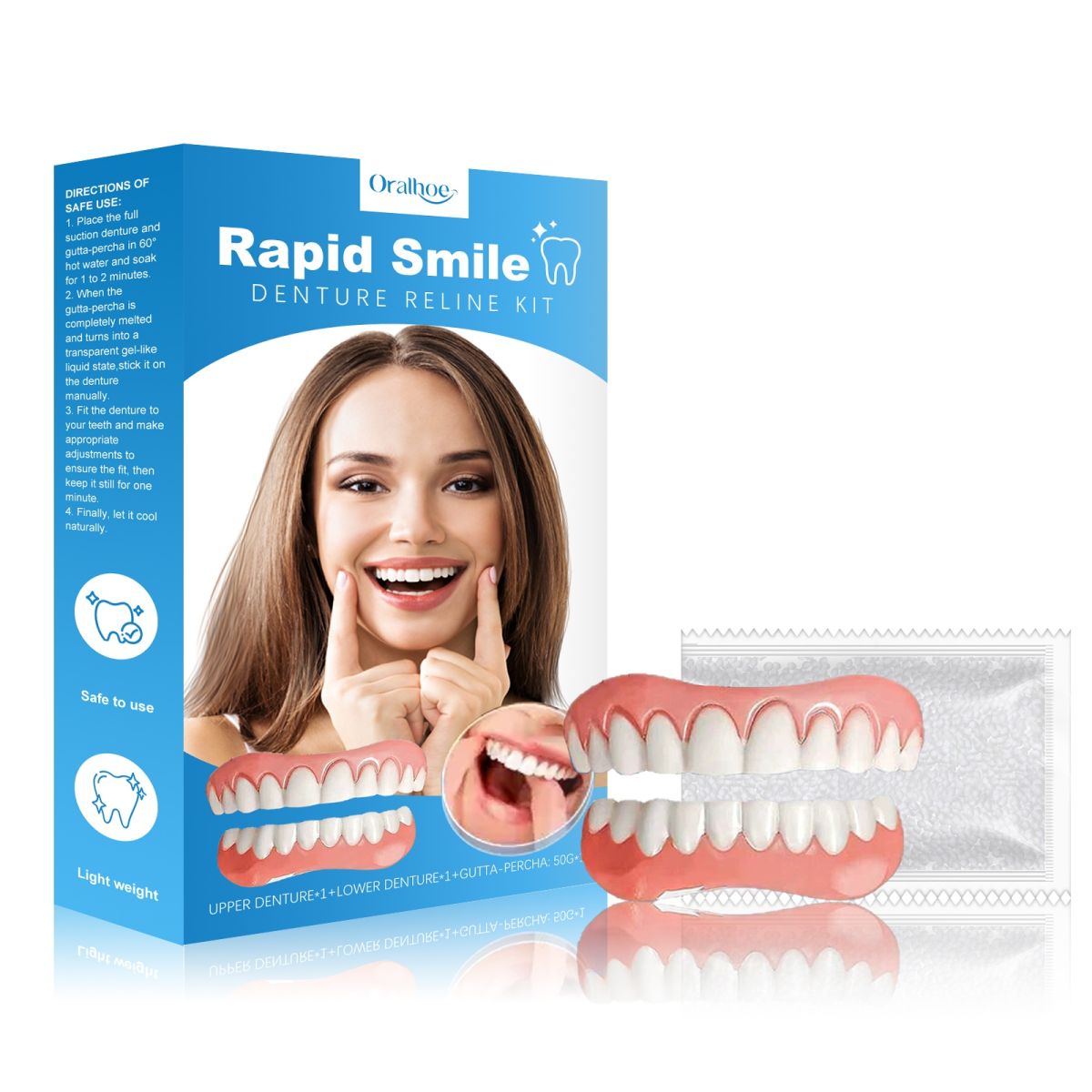 Teeth grooming set enhances smile