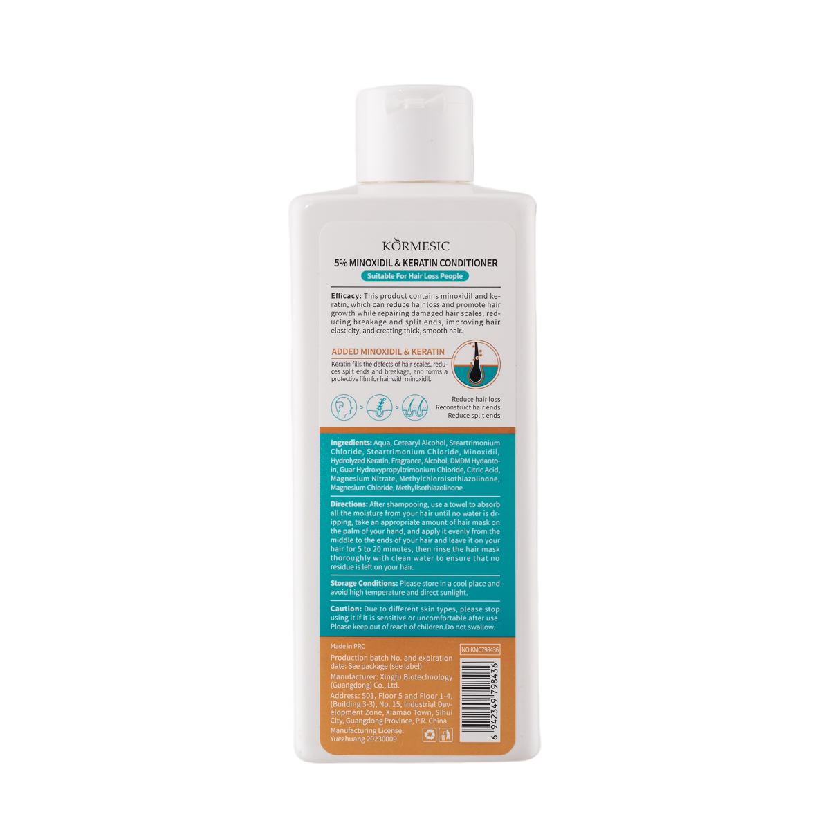 KORMESIC Five Percent Minoxidil&Keratin Hair Conditioner 265g
