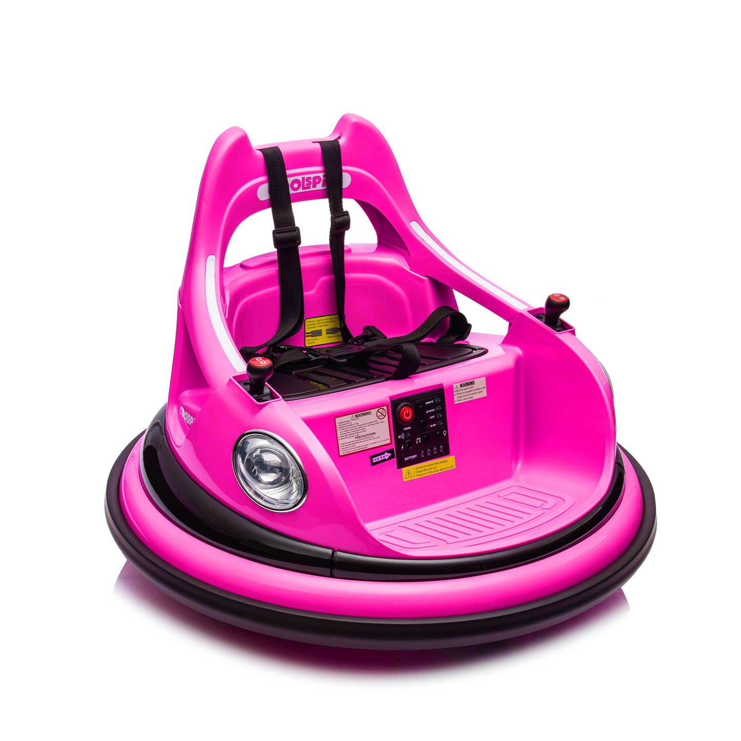 12V Ride On Bumper Car For Kids,electric Car For Kids,1.5-5 Years Old,W Remote Control, LED Lights, Bluetooth & 360 Degree Spin, Vehicle Body With Anti-collision PaddingFive-point Safety Belt,2wd