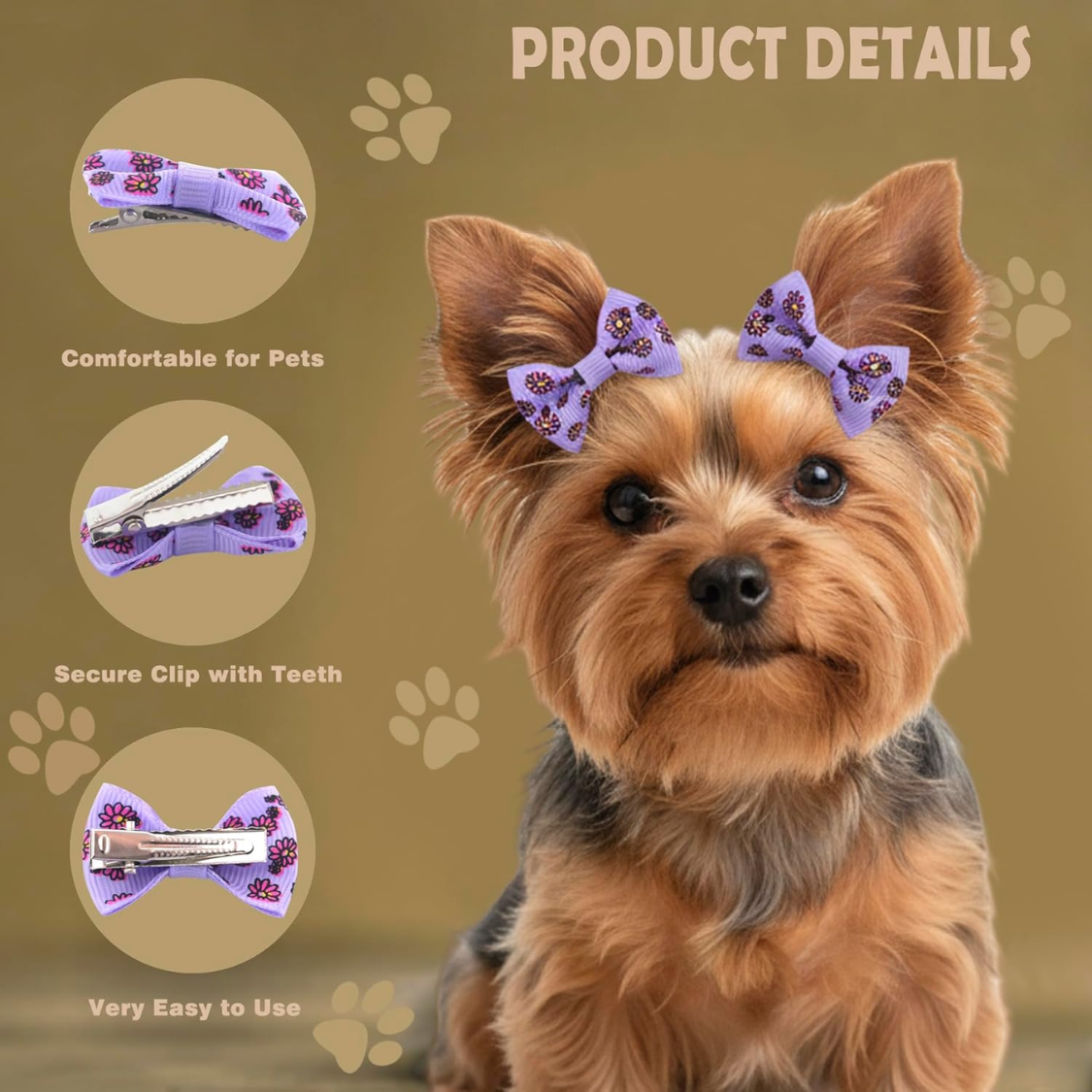Dog Hair Bows Small Puppy Clips For Pet Grooming Accessories Doggy Gifts 60Pcs
