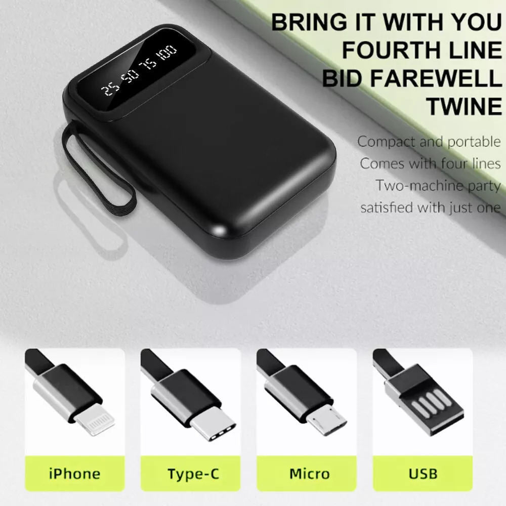 Power Bank10000mAh Fast Charger Pack USB External Battery For Mobile Phone UK