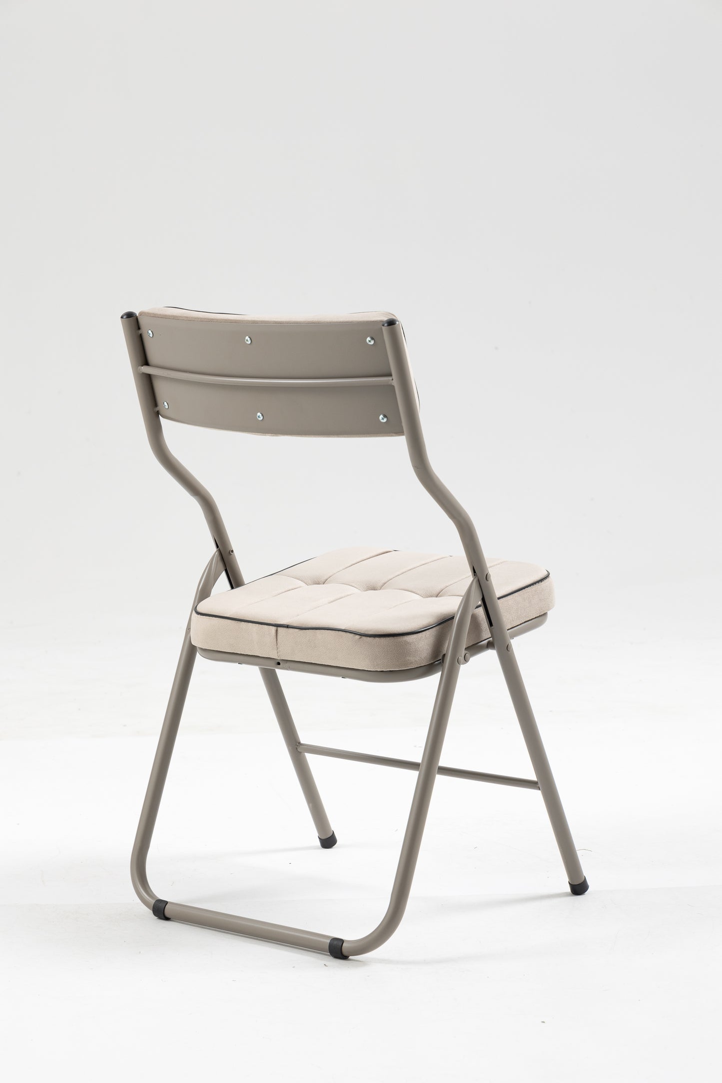 Folding Chairs 2 Pack - Foldable Dining Chairs With Cushion, Portable And Assembled Folding Extra Chair For Guests Kitchen Office Wedding Party Khaki