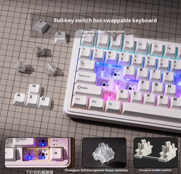 Bluetooth Keyboard With Stand For Mobile Computer Tablet