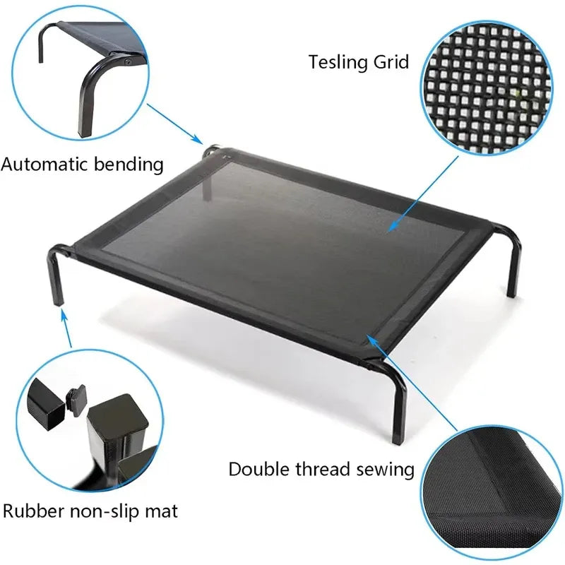 Waterproof Elevated Dog Bed with NonSlip Feet, Breathable Mesh Washable IndoorOutdoor Pet Sofa Bed for Camping Cats