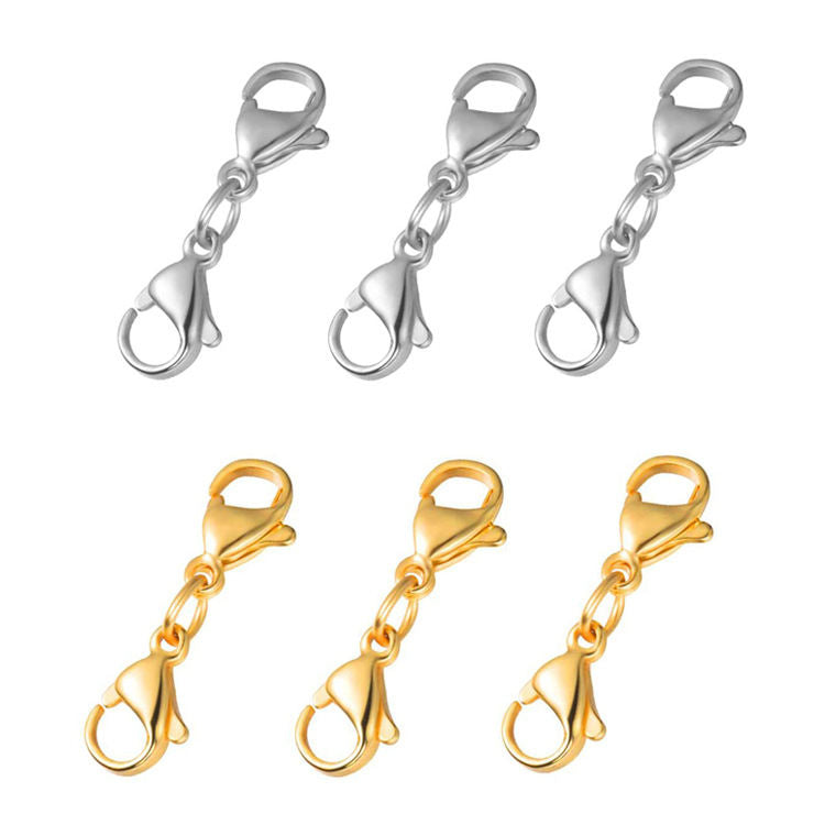 Diy Handmade Jewelry Accessories Necklace Bracelet Spring Fastener S925 Sterling Silver 18K Gold-plated Color Retention Lobster Buckle