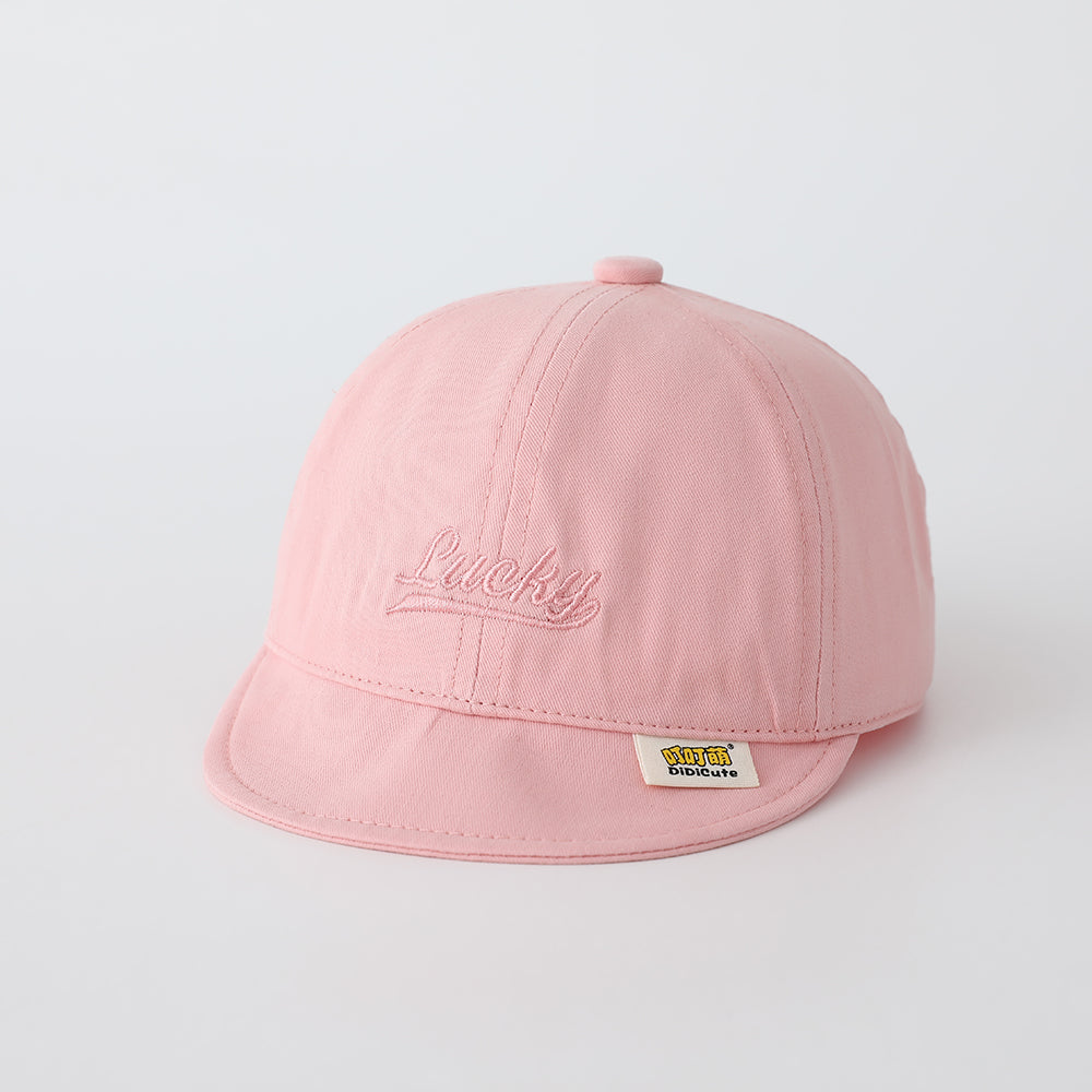 Children's Solid-color Artistic Font English Embroidery Adjustable Simple And Fashionable Soft-brim Baseball Cap For Outdoor Travel And Daily Use