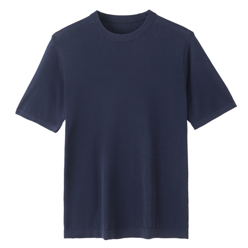 Mens Fashion Knitted Short-sleeve Top