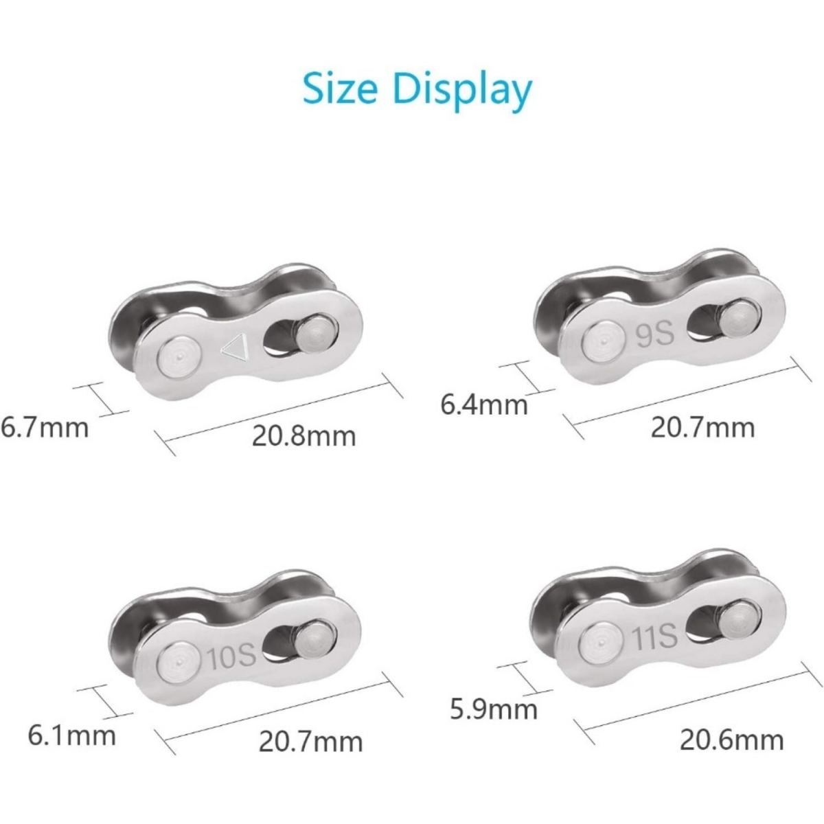 9 Pairs Of Bike Chain Links—4 Models Of Bike Chain Accessories