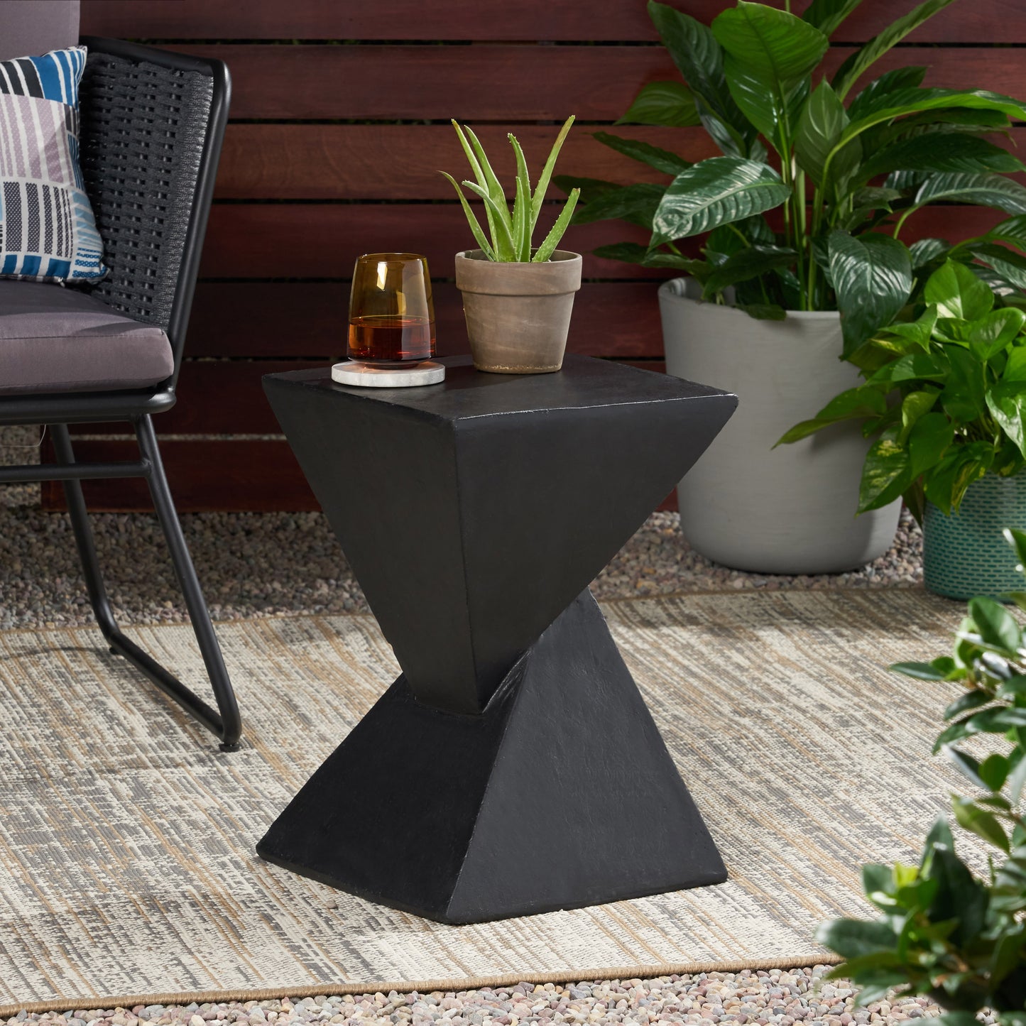 TESS Modern Side Table -Stylish End Table Compatible With Living Room, Bedroom, Or Office,Versatile Home Furniture,Black Color