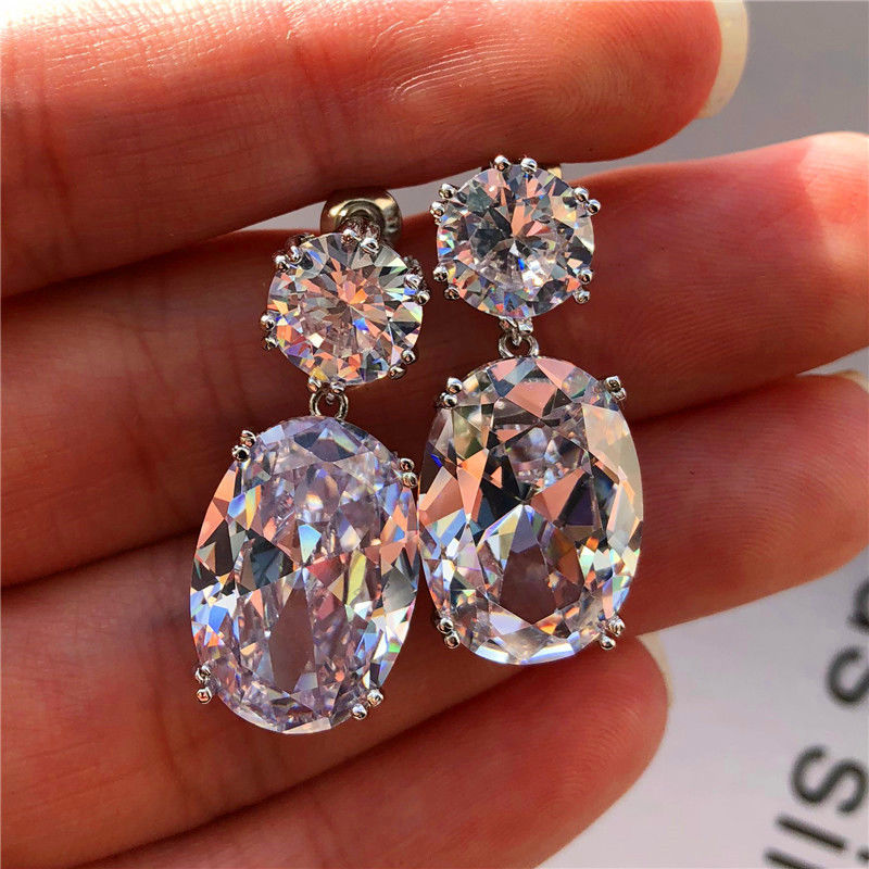 Hot Selling New Earrings, Large Zircon Dangle Earrings For Women, European Style Jewelry