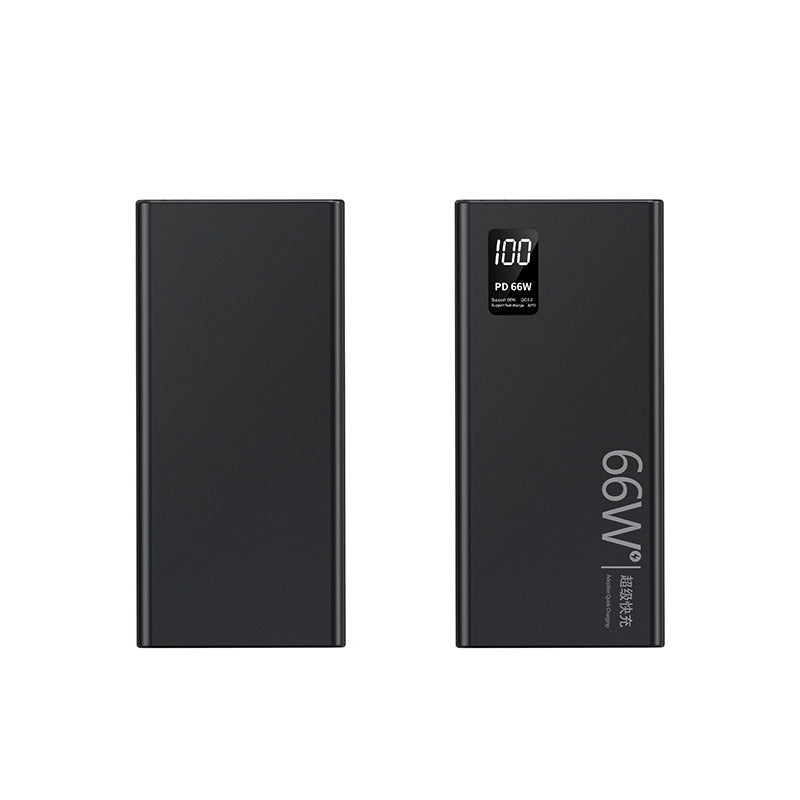30000mAh 66W Portable Power Bank - Fast Charging USB LCD External Battery Charger For Smartphones, High Capacity Compatible
