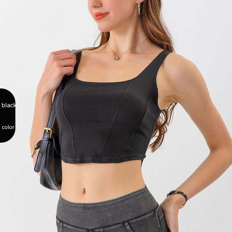 Denim Yoga Sports U-shaped Stretch Vest
