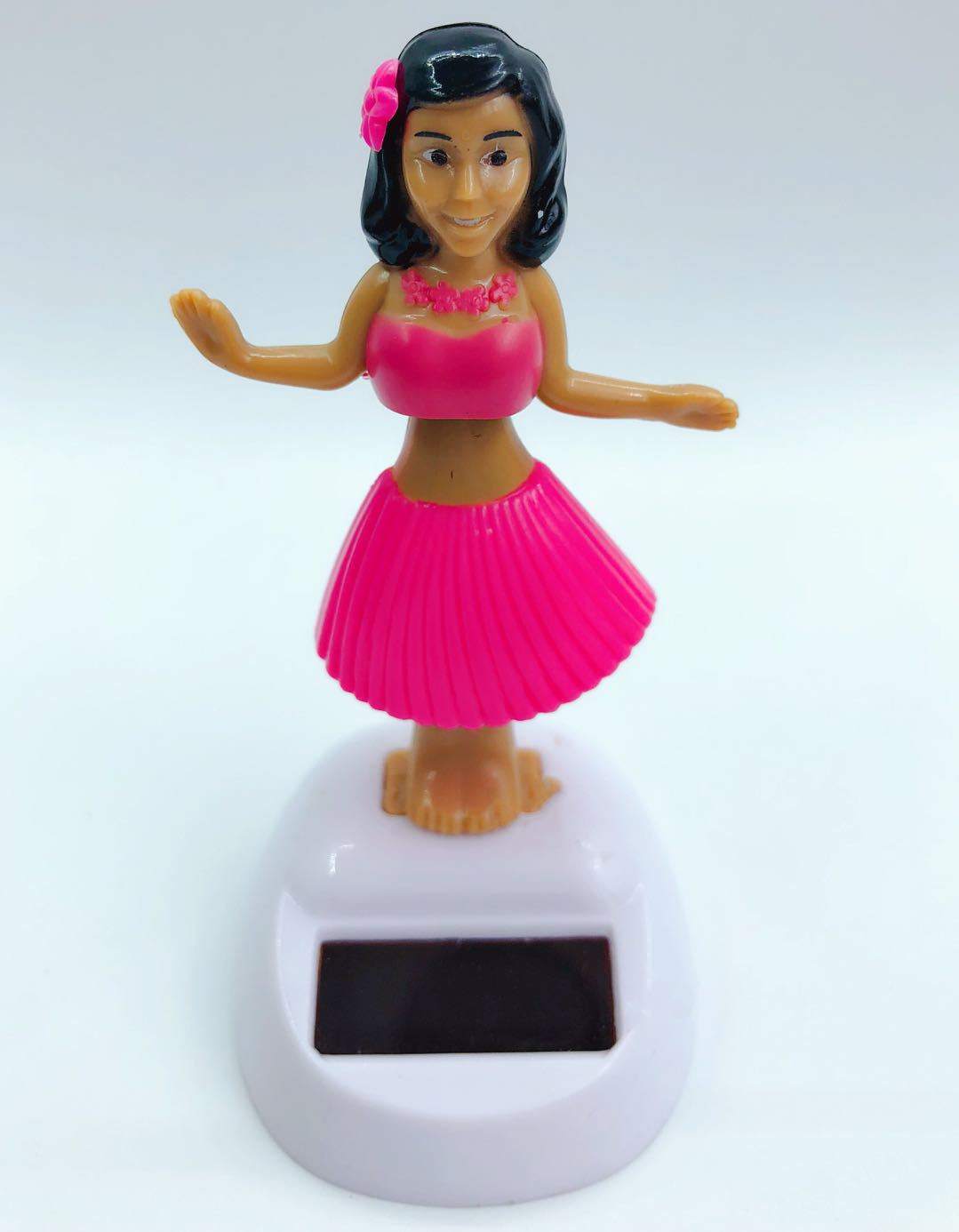 Creative Solar Little Girl Car Decoration Cartoon Doll Car Accessories Children's Toy