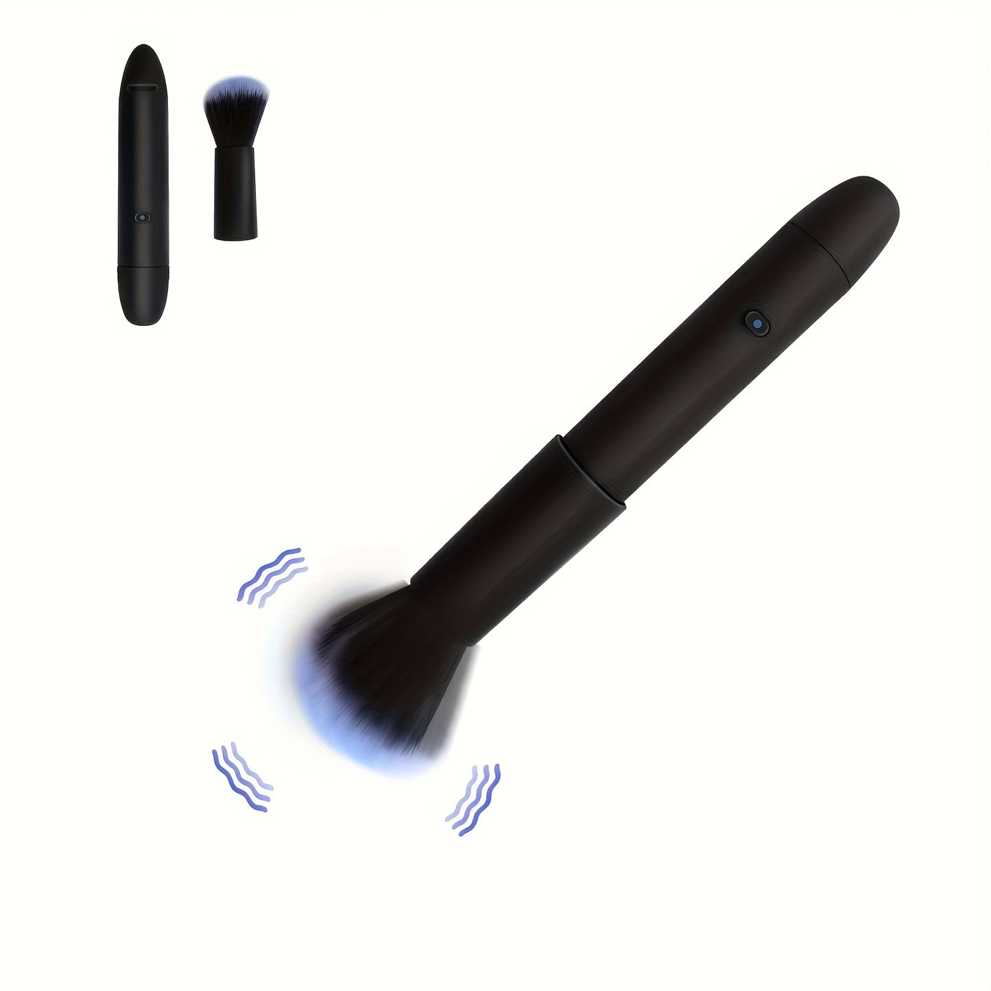 10-Mode Vibrating Makeup Brush And Body Massager, Detachable Brush Head Turns Into Personal Massager, Waterproof And Rinse-Safe, Hand-Friendly Silent Vibration, Perfect Gift For Women, Her, And Coupl