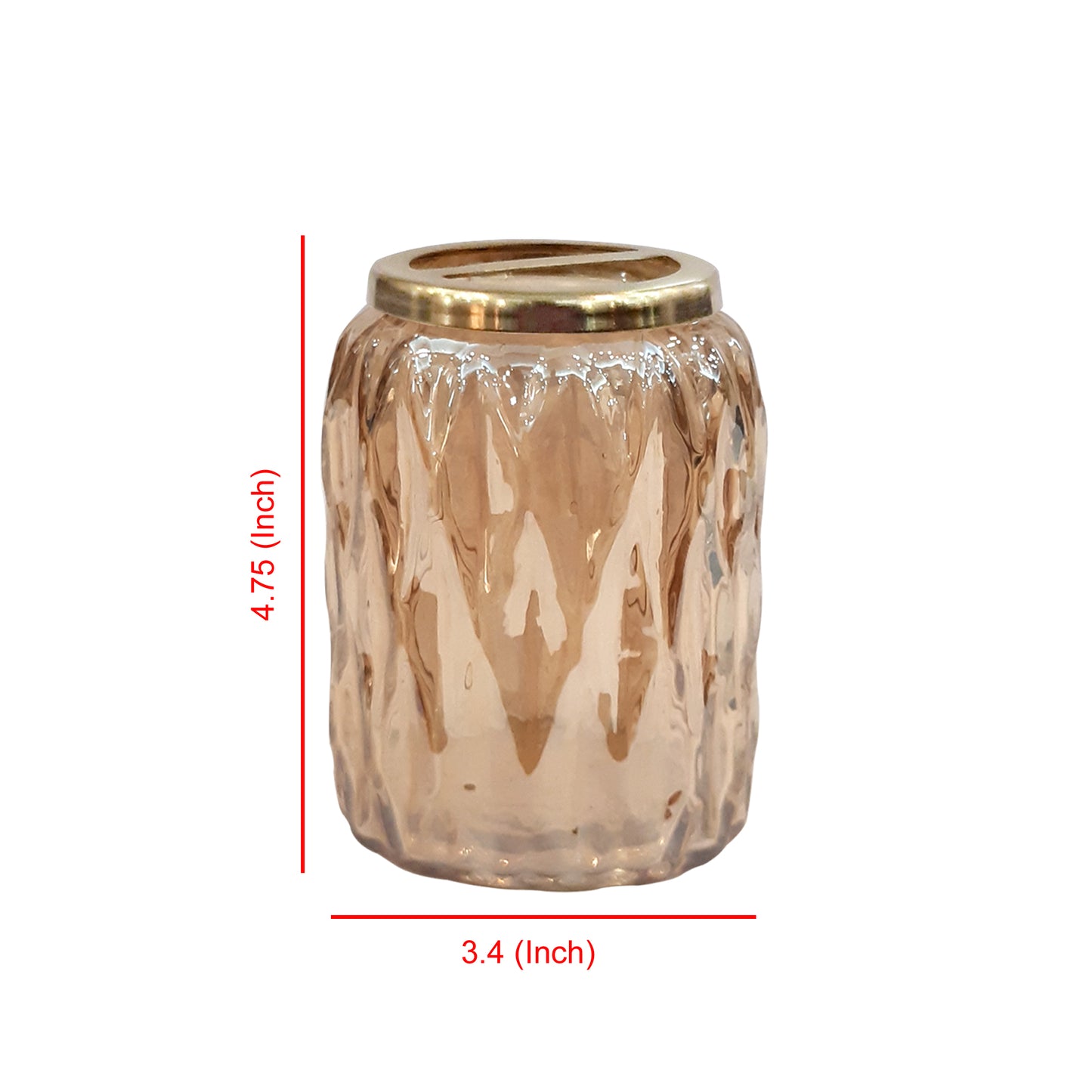 Toothbrush Holder Compact Multi Slot Holder For Toothbrushes, Razors & Makeup Accessories Amber Finish