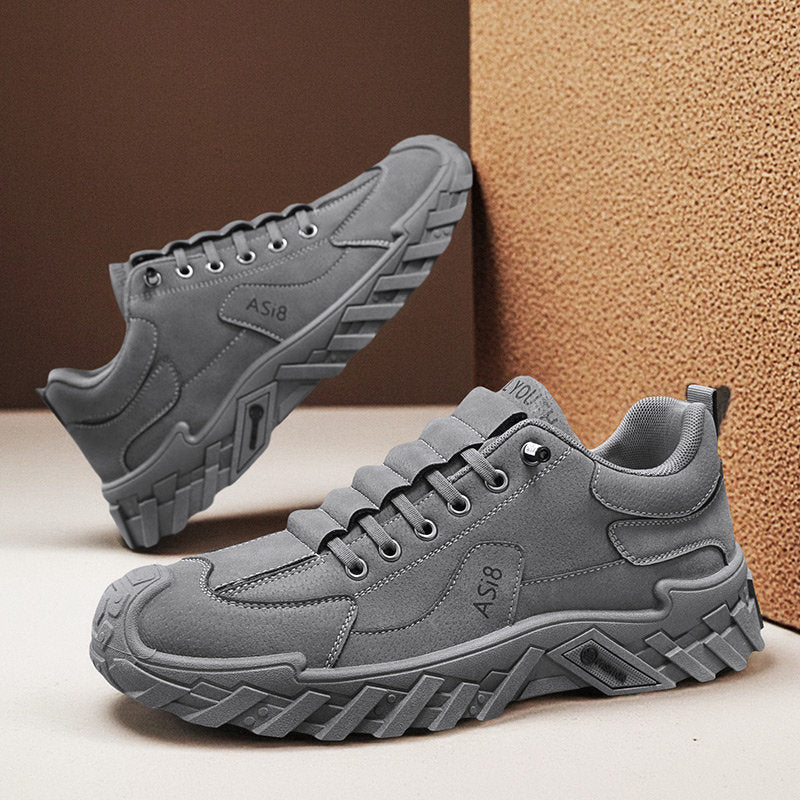 2026 New Arrival Premium Men's Platform Skate Shoes, Non-Slip Wear-Resistant Versatile Casual Athletic Work Shoes