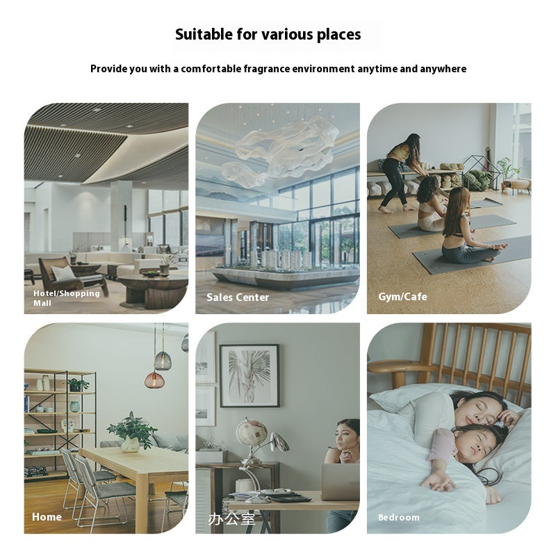 Commercial Wall-mounted Smart Fragrance Machine Can Be Connected To Fresh Air Conditioner Ultrasonic Aroma Diffuser Table Setting