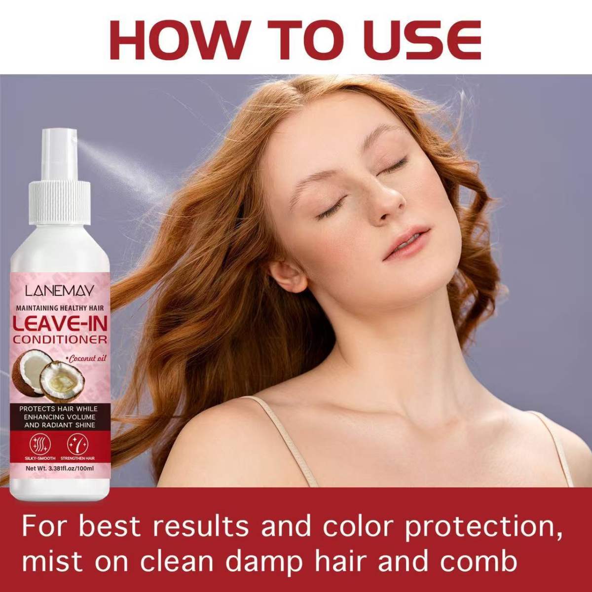 No-Rinse Coconut Oil Hair Conditioner