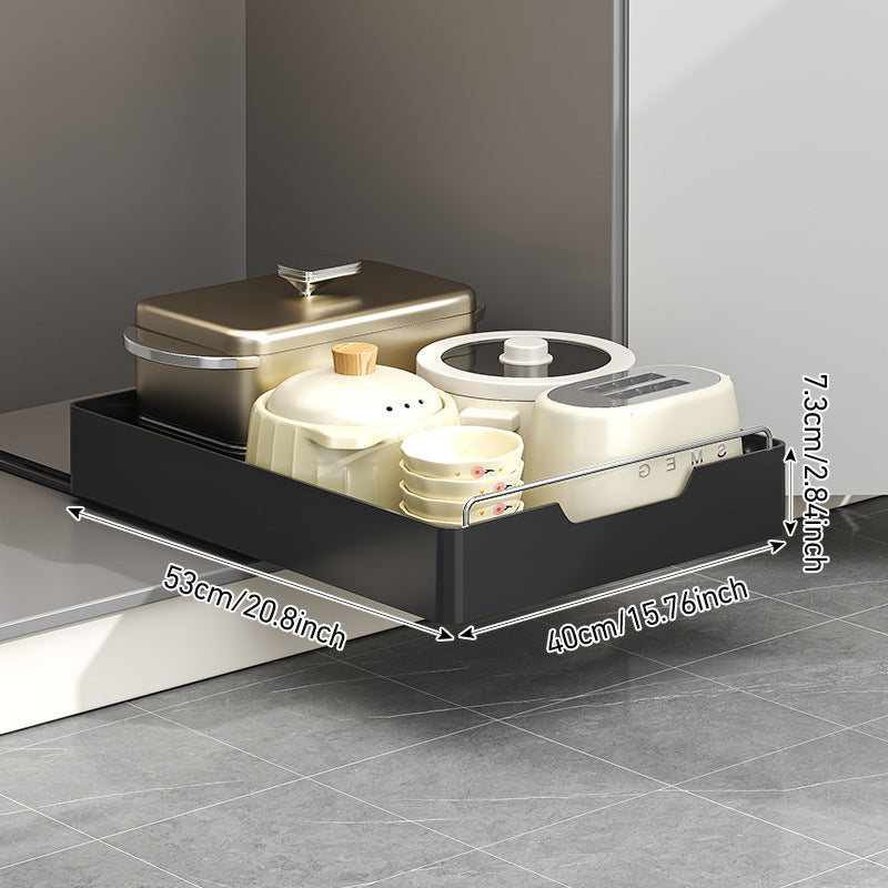 Portable Home-Use No-Drill Kitchen Pull-Out Shelf