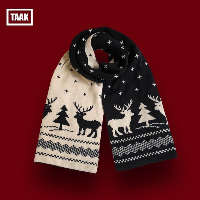 Scarf Women Autumn Winter Korean Version Solid Color Knitted Wool