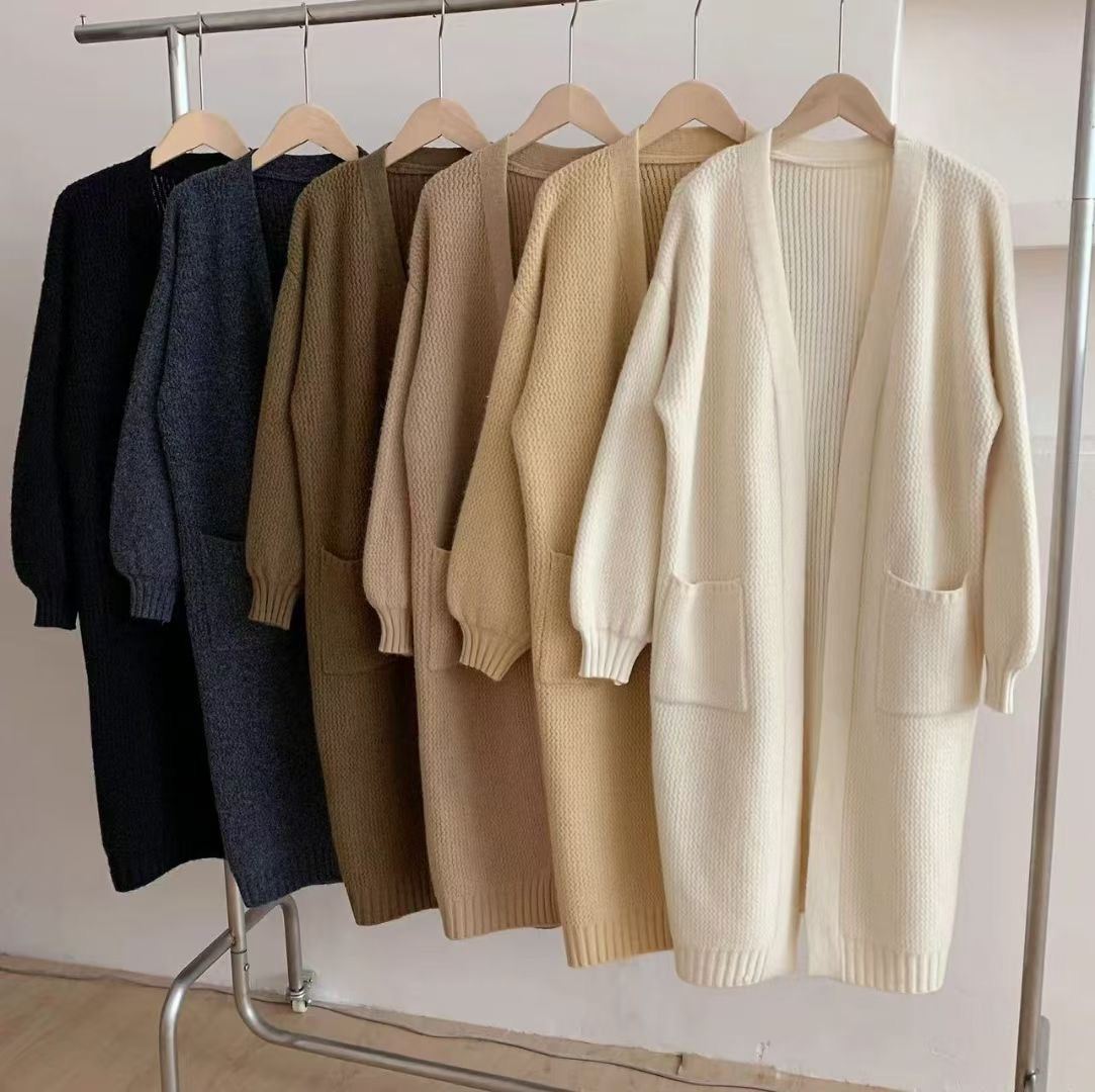Korean-style Loose-fitting Long Knit Cardigan Womens Version