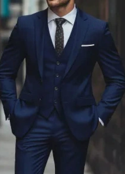 Men's Suit Three-piece Suit Fashion Woolen Suit