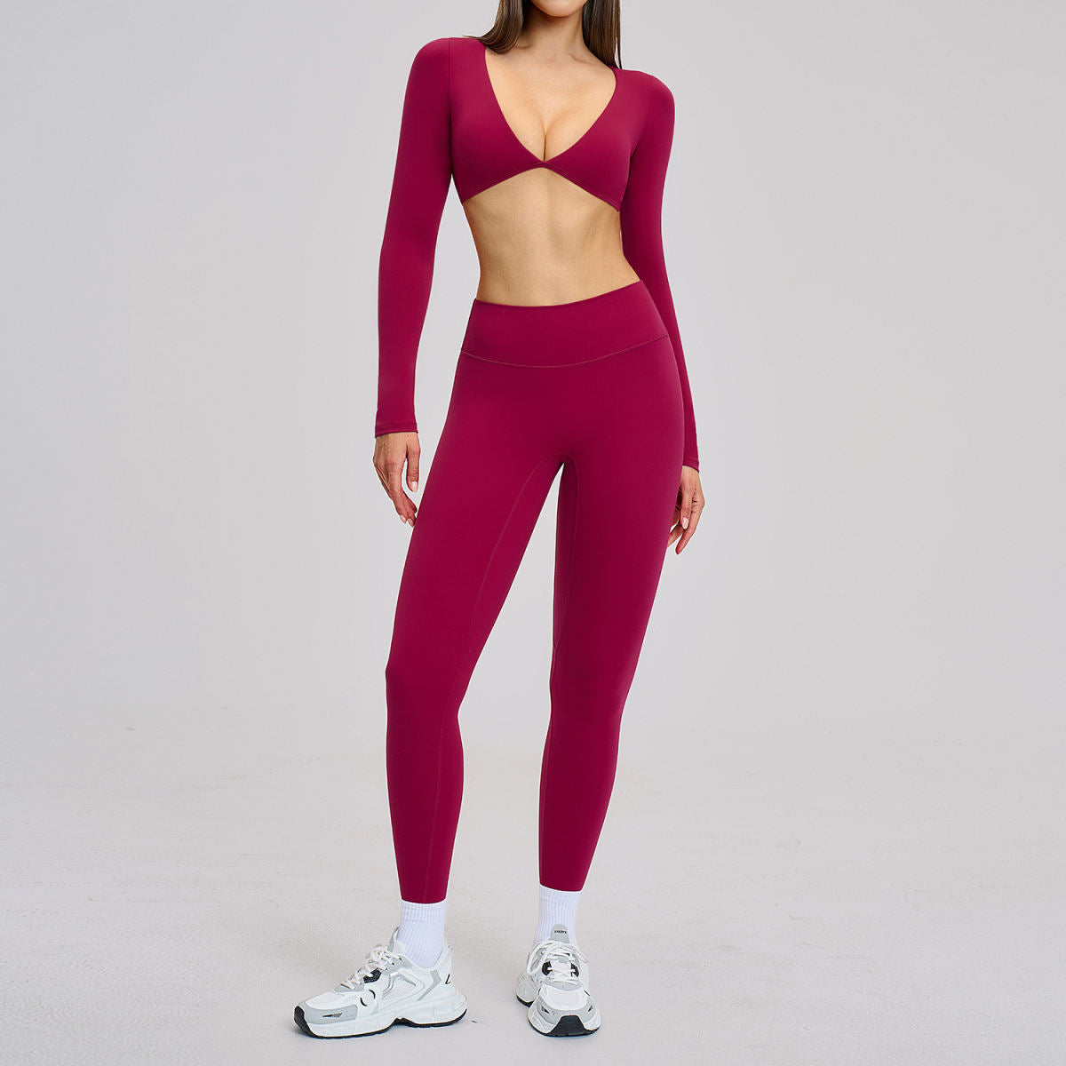 Sports Running Fitness Fleece Flared Yoga Set