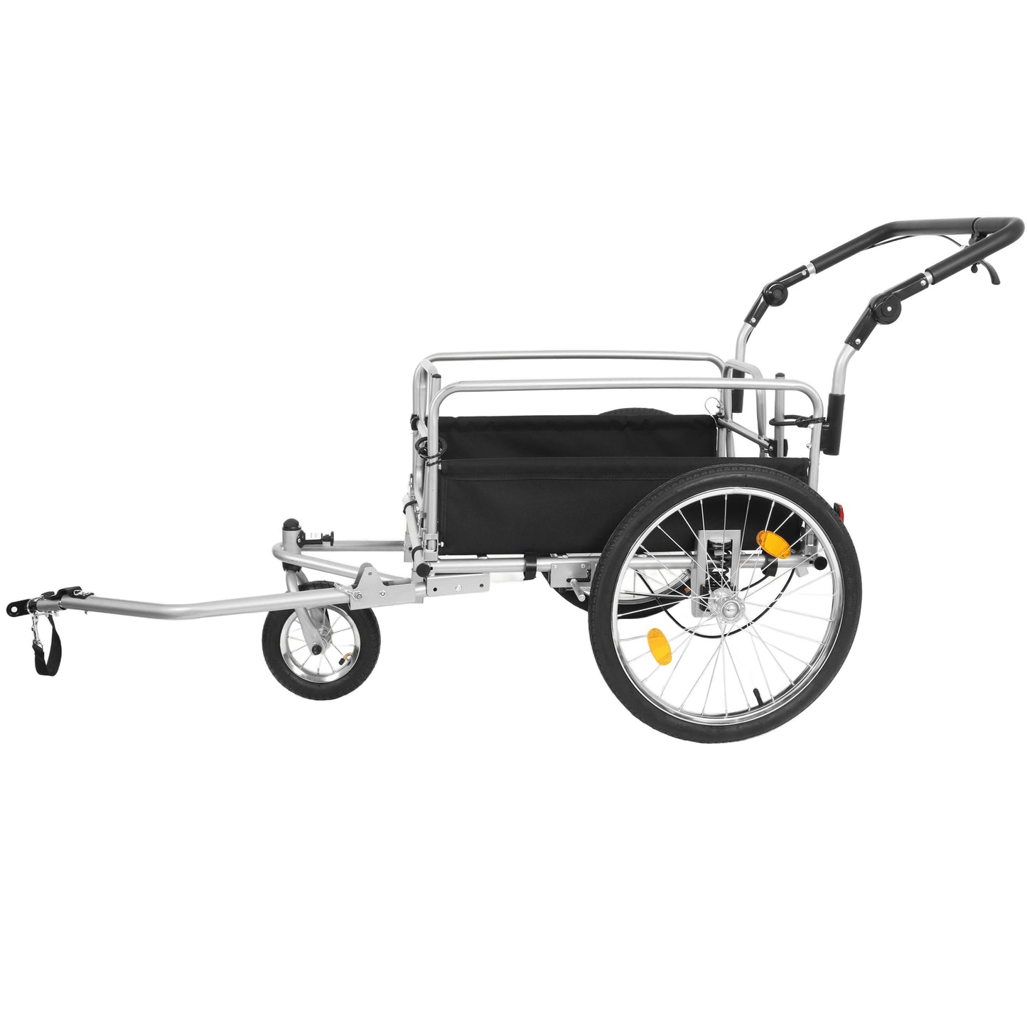 3- In- 1 Heavy- Duty Bike Cargo Trailer - E- Bike Compatible Steel Frame 110lb Capacity Convertible Stroller & Pull Cart W Suspension 20 Wheels & Accessories