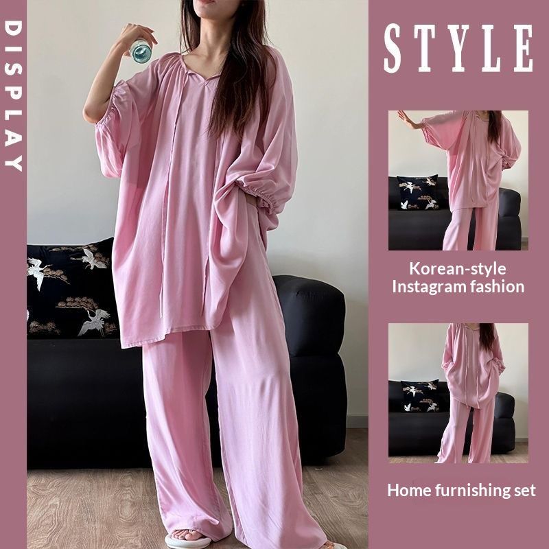 Three-quarter-sleeve Pants Set Suitable For Both Outdoor Wear And Lounging At Home
