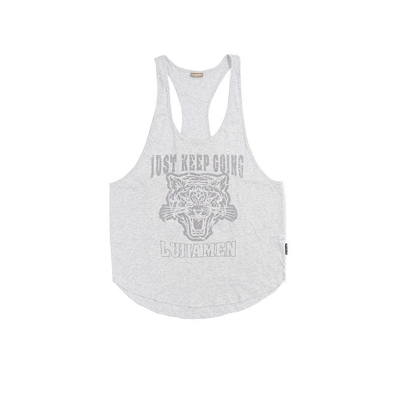 Extra-Large American-Style Casual Cotton Tank Top For Muscles And Fitness
